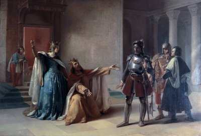 1860年以前、キアヴェンナの皇帝フレデリックバルバロッサとライオンヘンリー。 作： Filippo Carcano