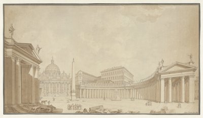 ローマのサンピエトロ広場の眺め 作： Filippo Citaroni