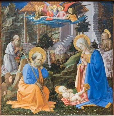 聖人と天使による幼子キリストの礼拝 作： Filippo Lippi