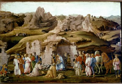 マギの礼拝 1480年頃(木に油彩、テンペラ） 作： Filippo Lippi