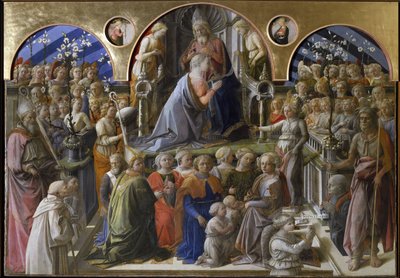 聖母の戴冠」（1441-1447年、木にテンペラ 作： Filippo Lippi