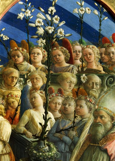Filippo Lipin (noin 1406-1469) Incoronazione Maringhi eli Neitsyt kruunaus, tempera puulle, 200x287 cm, yksityiskohta 作： Filippo Lippi