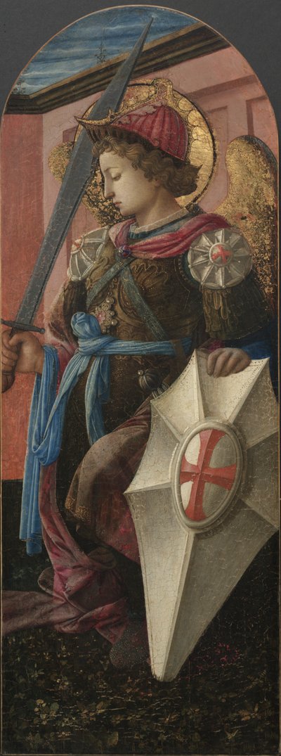 トリプティクのパネル: 大天使ミカエル 作： Filippo Lippi