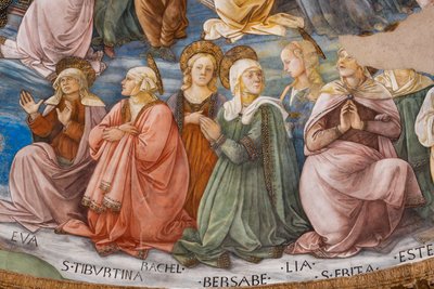 聖人、マリアの戴冠式の詳細 作： Filippo Lippi