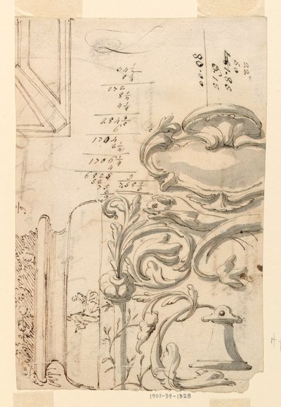 デッサン、スケッチ、1750年頃 作： フィリッポ・マルキオーニ