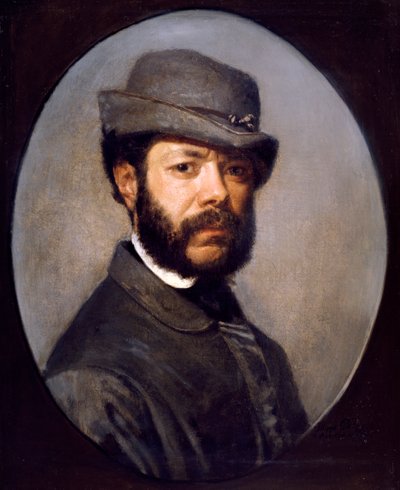 フィリッポ・パリッツィ（1818-1899）の自画像（油彩・キャンバス 作： Filippo Palizzi