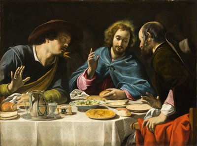 エマオの晩餐、1625年頃（キャンバスに油彩） 作： Filippo Tarchiani