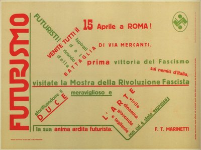 未来派、1932 作： Filippo Tommaso Emilio Marinetti