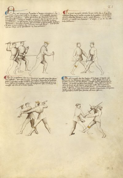 短剣と剣との戦闘 作： Fiore Furlan dei Liberi da Premariacco