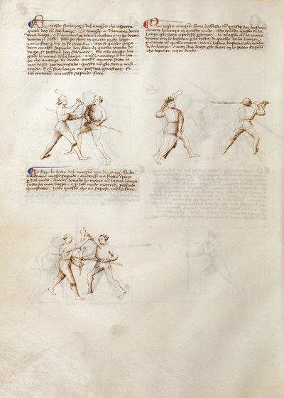 短剣とスタッフとの戦闘 作： Fiore dei Liberi