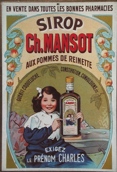 Sirop Ch. Mansot」の広告ポスター（カラーリトグラフ） 作： Firmin Bouisset