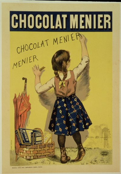 「メニエ」チョコレートを宣伝するポスターの複製、1893 作： Firmin Bouisset