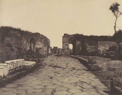 ポンペイ、ポンペイの小道、マミアの墓碑、カリフォルニア州。 1853年。 作： Firmin Eugène Le Dien