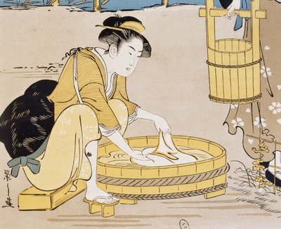 川で洗う女たち、表紙はフィルマン・ジロ（1819-1872）、ル・ジャポン・アーティスティク（日本美術）、ジークフリート・ビング（1838-1905）が収集した芸術と産業の文書、月刊1889年7月、フランス 作： Firmin Gillot