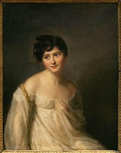 ジュリエット・レカミエ（1777-1849）（マダム・レカミエ）の肖像。フィルミン・マッソ（1766-1849）作、油彩・カンヴァス、1807年頃の作品。フランス美術 作： Firmin Massot