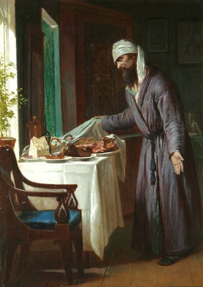 朝の二日酔い、19世紀の終わり。 作： Firs Sergeevich Zhuravlev