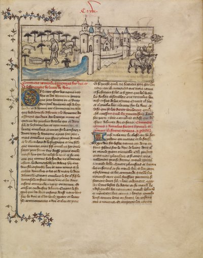 ロムルスとレムス 作： First Master of the Bible historiale of Jean de Berry