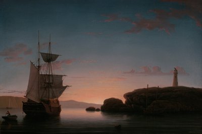 メイン州カムデンの灯台 作： Fitz Henry Lane