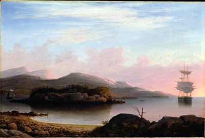 マウントデザートアイランド沖、1856年 作： Fitz Henry Lane