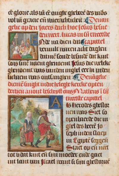 時間の本からの原稿葉 作： Flemish 15th Century