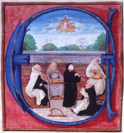 Add.15426 fol.86 五騎士団のコンサート 作： Flemish School