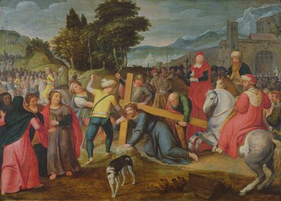 十字架を運ぶ 作： Flemish School