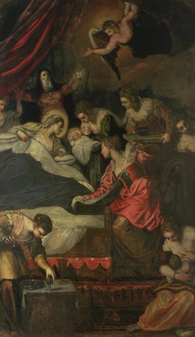 Chiara Albini Pietrazzaniと5人の子供Eleanora、Vincenzo、Cinzia、Tullo、Anna 作： Flemish School