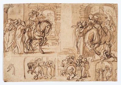 放蕩息子の旅立ち（ルカによる福音書15章11～32節）" の構成学習 作： Flemish School