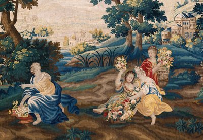 フランダースのタペストリー。 17世紀末。 教会 Sint-Walburgakerk Oudenaarde (Dekenij van de Sint-Walburga) の所有物。 作： Flemish School