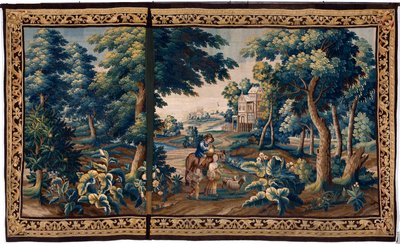 フランダースのタペストリー。 17世紀末。 教会 Sint-Walburgakerk Oudenaarde (Sint-Walburga の牧師) の所有物。 作： Flemish School