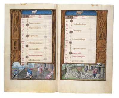 ロスチャイルド時間帳、ゲントまたはブルージュのフォリオ、1505年頃 作： Flemish School
