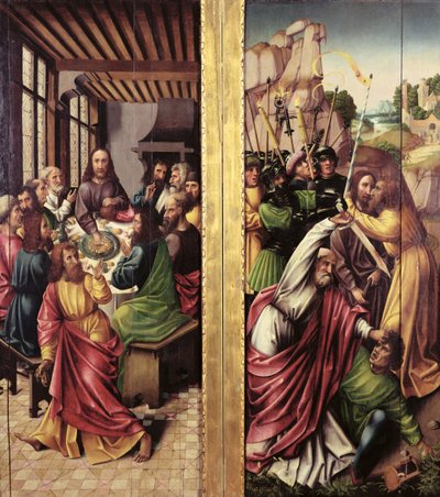 ユダのキスと最後の晩餐、1500年頃 作： Flemish School