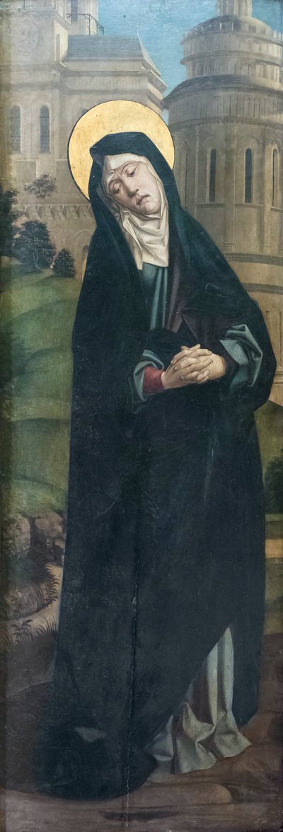 Madonna of sorrows, flemish neapolitan painter active at the turn of the 16th century (oil on canvas)   1459778   ja       japanese Successfully Translated  Original: The French colonial empire, late 19th - early 20th Century (colour litho) Translat: The F 作： Flemish School