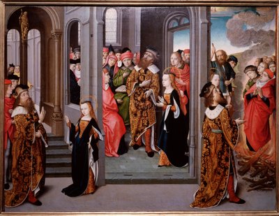 ローマの聖アグネーゼの殉教、ナヴォーナ広場にて（絵画 作： Flemish School