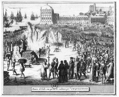 異端審問で非難された人々を焼く方法 作： Flemish School