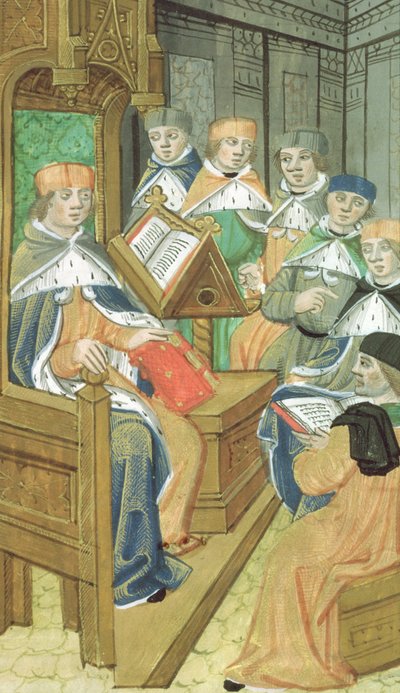 Ms Hunter 9 f.39r講堂での講演、De Medina Fen I. II、Avicenna（980-1037） 作： Flemish School