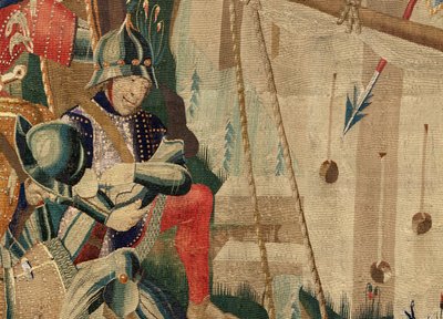 タペストリーの教区博物館 (Pastrana Parish Museum of Tapestry)。 フランダースのタペストリー。 Arzila への着陸 (Arzila、Desembarco、Arzila への着陸)。 シリーズ ポルトガル王アルフォンソ 1 世の征服 (ポルトガル王アルフォンソ 5 世の征服)。 トーナメント。 ウール 作： Flemish School
