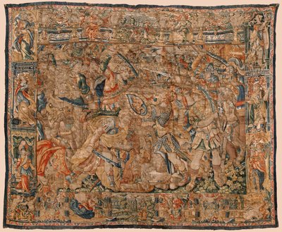 タペストリーの教区博物館 (Pastrana Parish Museum of Tapestry)。 フランダースのタペストリー。 アレクサンダーとダリウスとイプソの戦い（イプソでのアレクサンダーとダリウスの戦い）。 ブリュッセル。 ウールとシルク。 16世紀。 510×419cm。 作： Flemish School