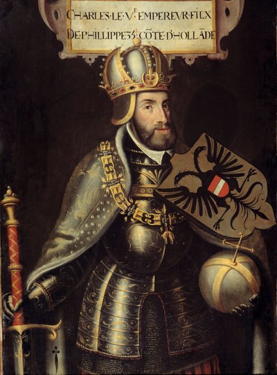 チャールズ5世の麓の肖像画 作： Flemish School