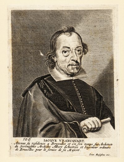 フランドル地方の画家、建築家、彫刻家であるヤコブ・フランカートの肖像 作： Flemish School