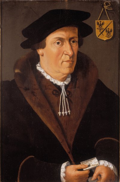 Retrato de Jan de Febere, c.1540-59 (óleo sobre painel) 作： Flemish School