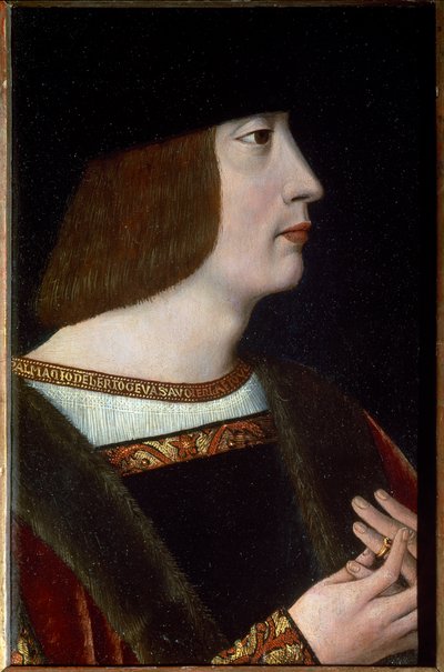 美人と呼ばれるサヴォイ家のフィリベール2世の肖像 1500年頃（絵画 作： Flemish School
