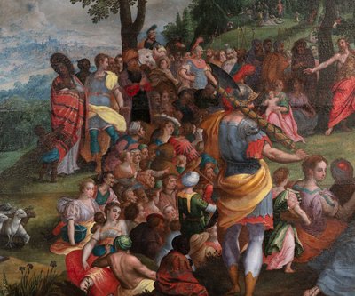 荒野でのヨハネの説教 作： Flemish School