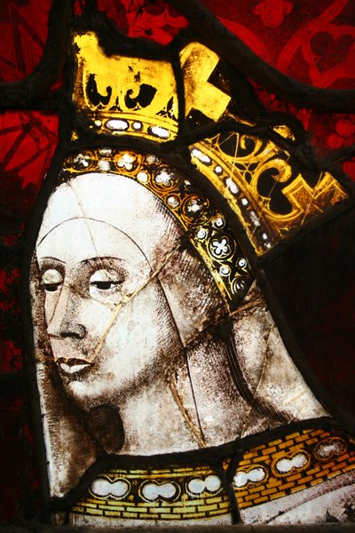 エリザベス・ウッドヴィル女王 1480年頃 （ステンドグラス 作： Flemish School