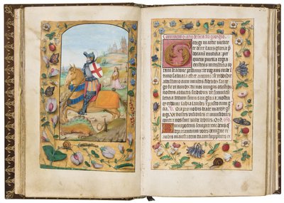 聖ジョージ、1500年頃の「サルムの用法に従った時祷書」の挿絵（ベラム製 作： Flemish School