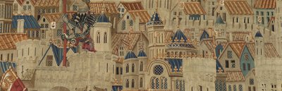 ポルトガルのアルフォンソ5世の征服を示すタペストリー 作： Flemish School