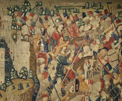 ポルトガルのアルフォンソ5世の征服を示すタペストリー 作： Flemish School