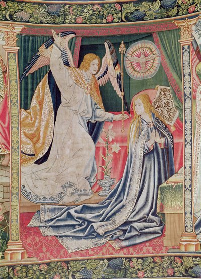 受胎告知、ブリュッセルワークショップ、1510年 作： Flemish School