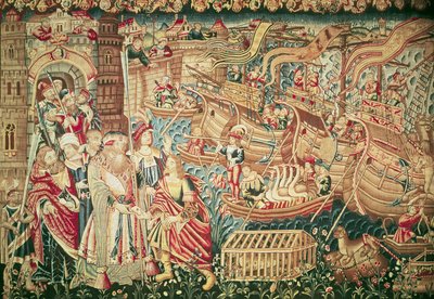 1498年5月20日、カルカッタにバスコダガマ（c.1469-1524）が到着 作： Flemish School