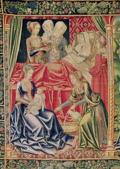 聖母の誕生、ブリュッセルワークショップ、1510年 作： Flemish School